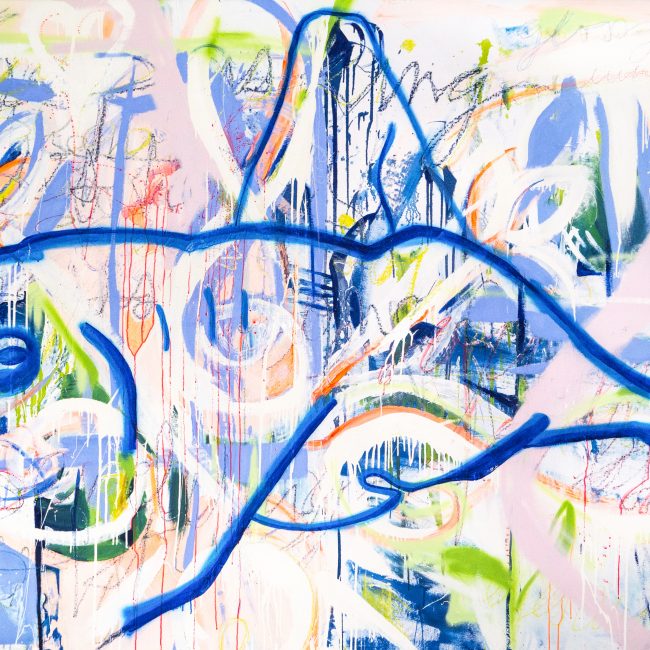 Turn around (2020) 240 x 185cm  Oil and Mixed Media on Canvas